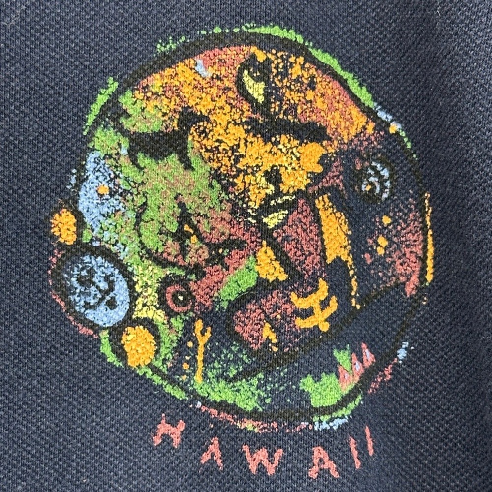 VTG 90s Crazy Shirts Hawaii Sweatshirt Ki'i Pohaku Stone Art Print Crewneck L - Picture 4 of 14